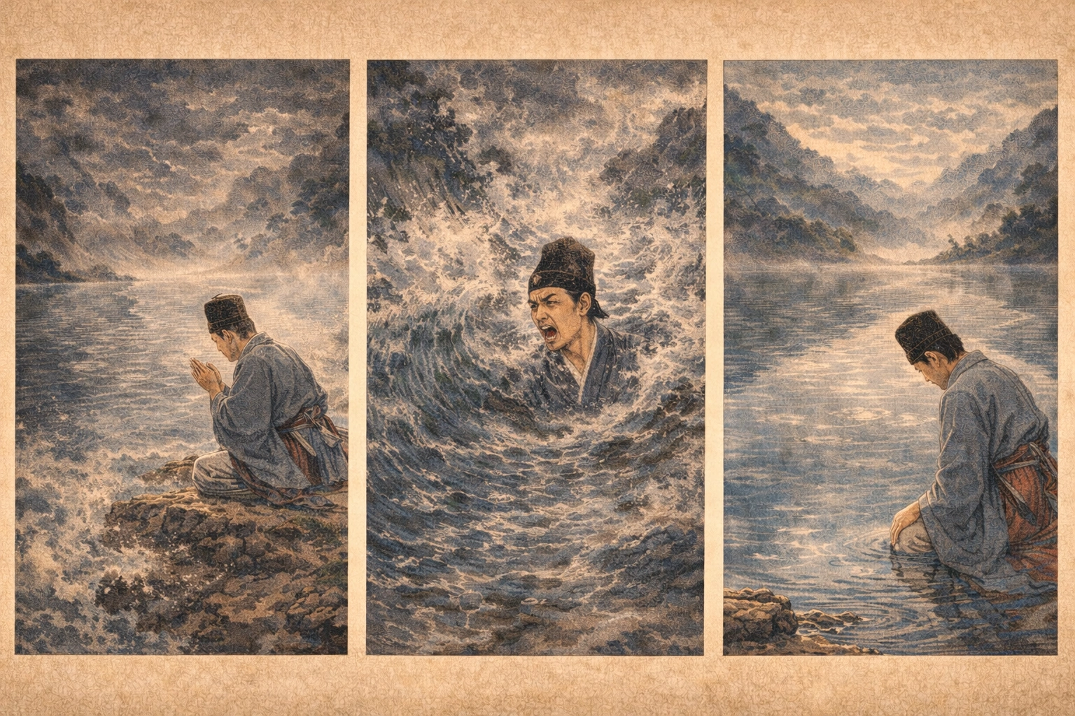湖の畔の静けさと怒り