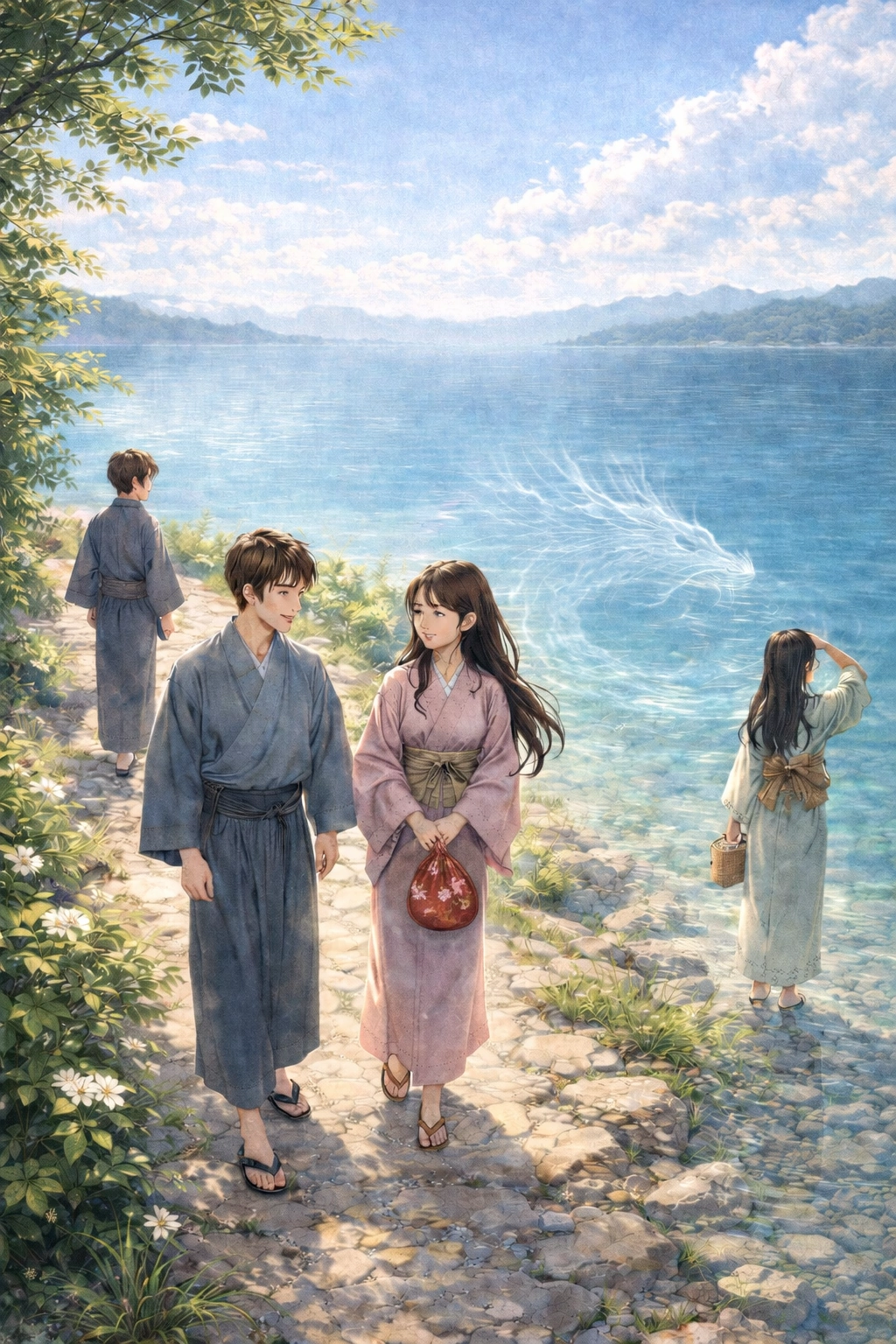 湖畔の龍と四人の歩み