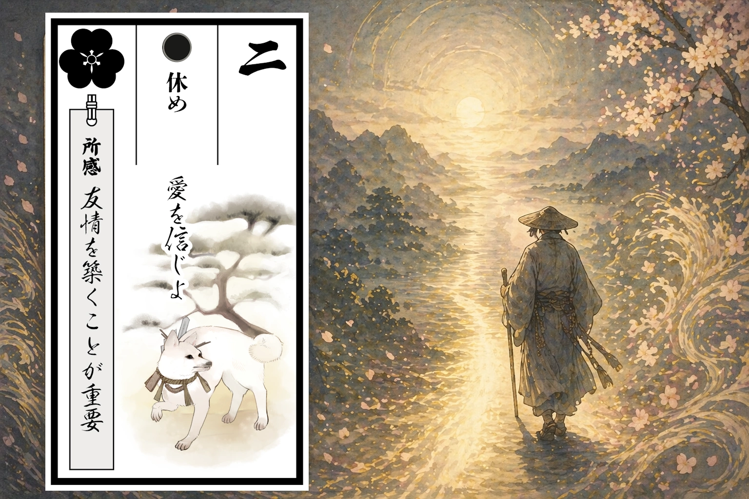 霧中の道と星明り