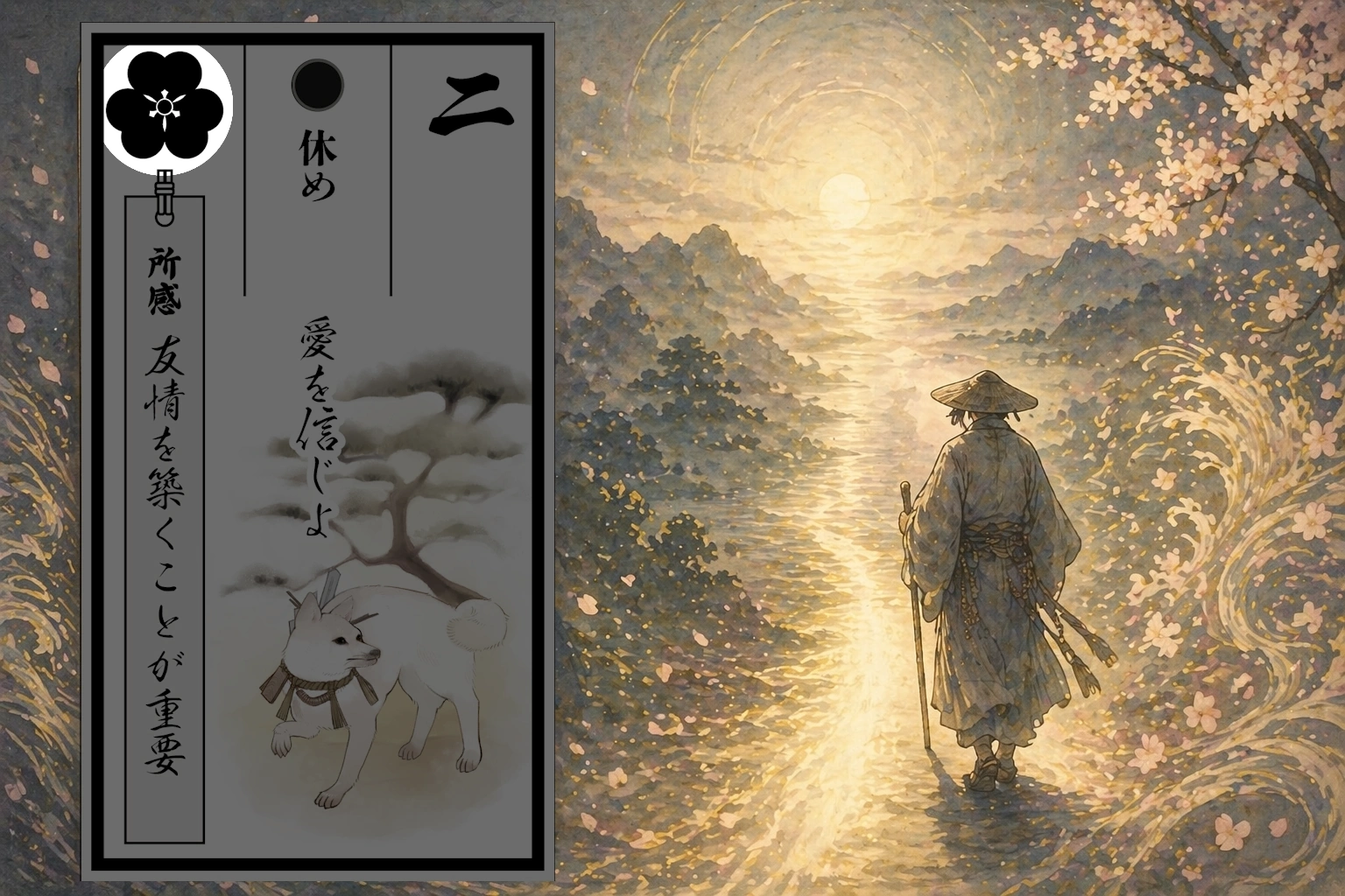 霧中の道と星明り