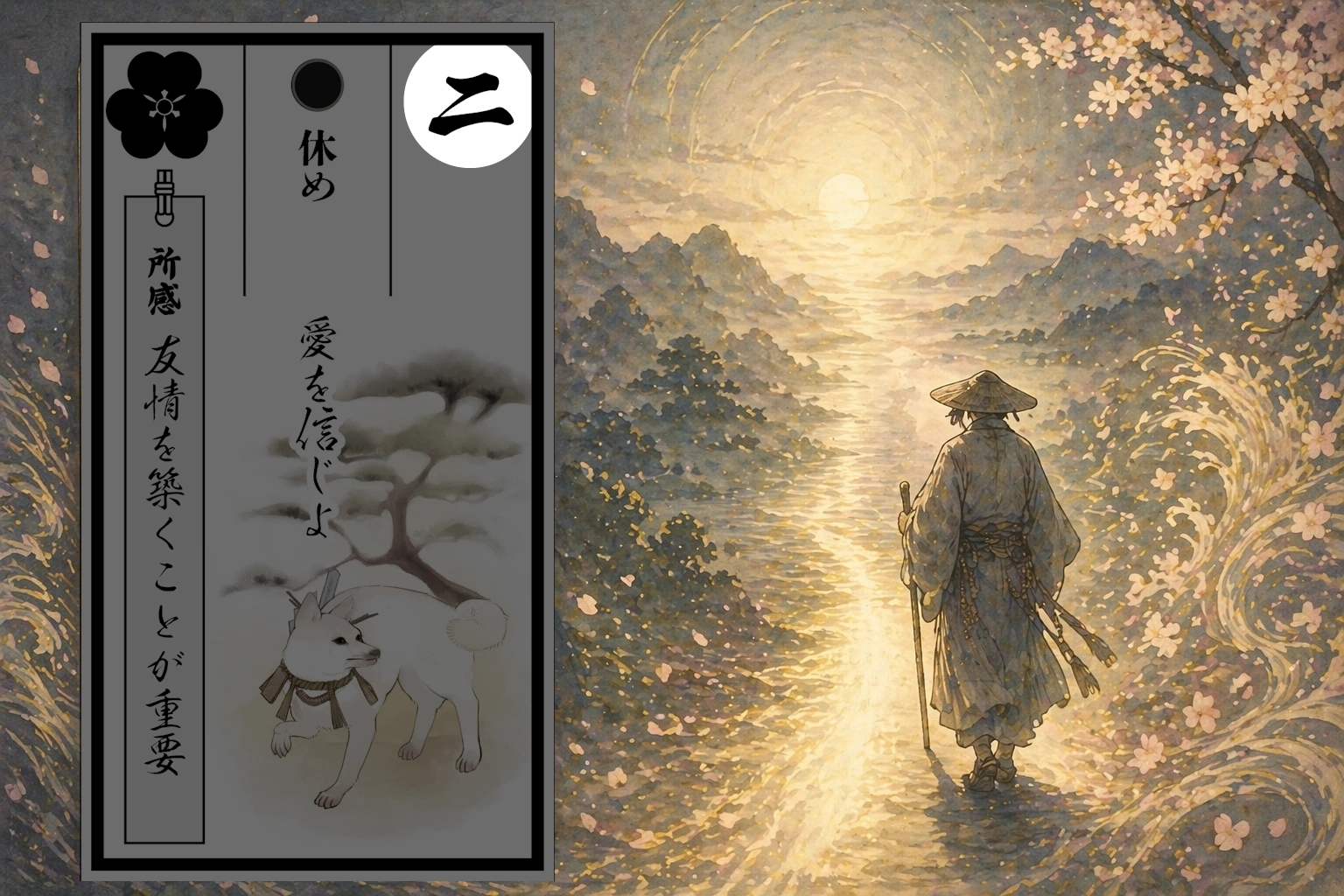 霧中の道と星明り