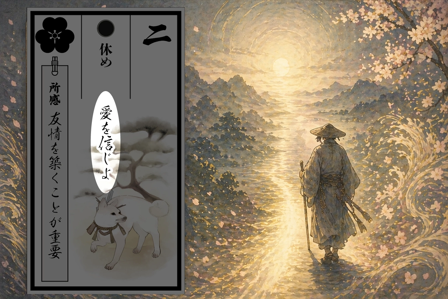 霧中の道と星明り