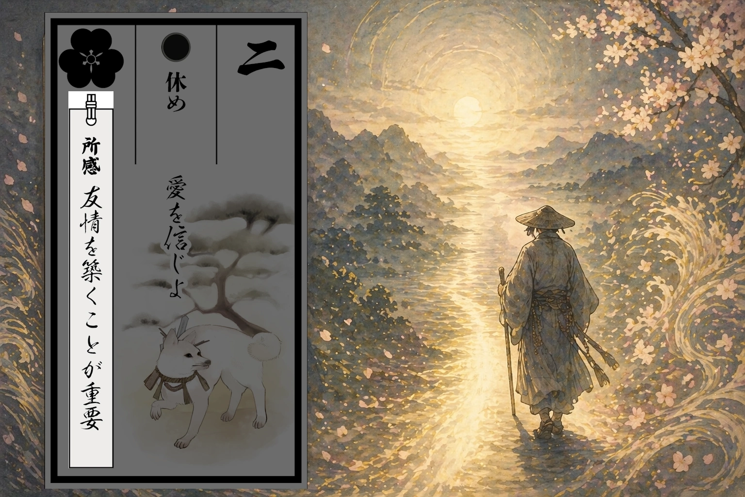 霧中の道と星明り