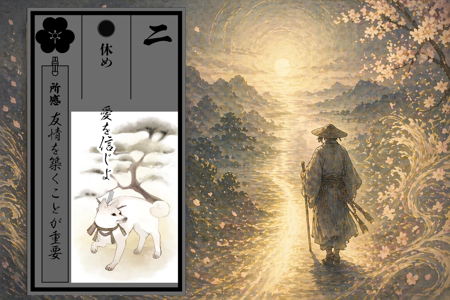 霧中の道と星明り