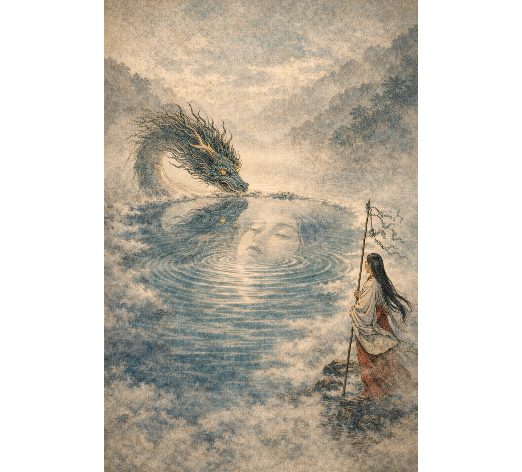 龍と巫女の鏡
